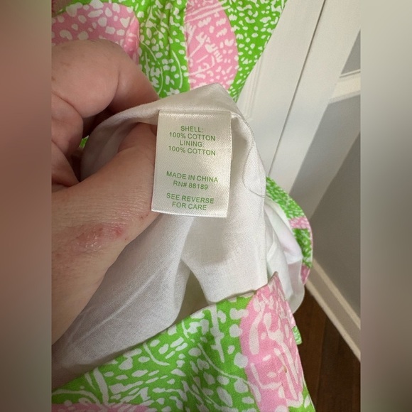 Lilly Pulitzer McCallum Dress – Size 0 – Pink & Green Limeade Print – Sweet - Picture 11 of 12